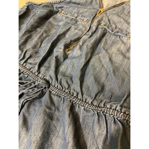 Guess Women's Size Medium Lightweight Denim Tank Sleeveless Dress Zipper Blue‎ - Picture 9 of 9